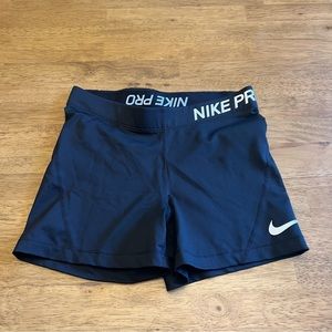 Nike Pro Shorts Black Spandex Size M